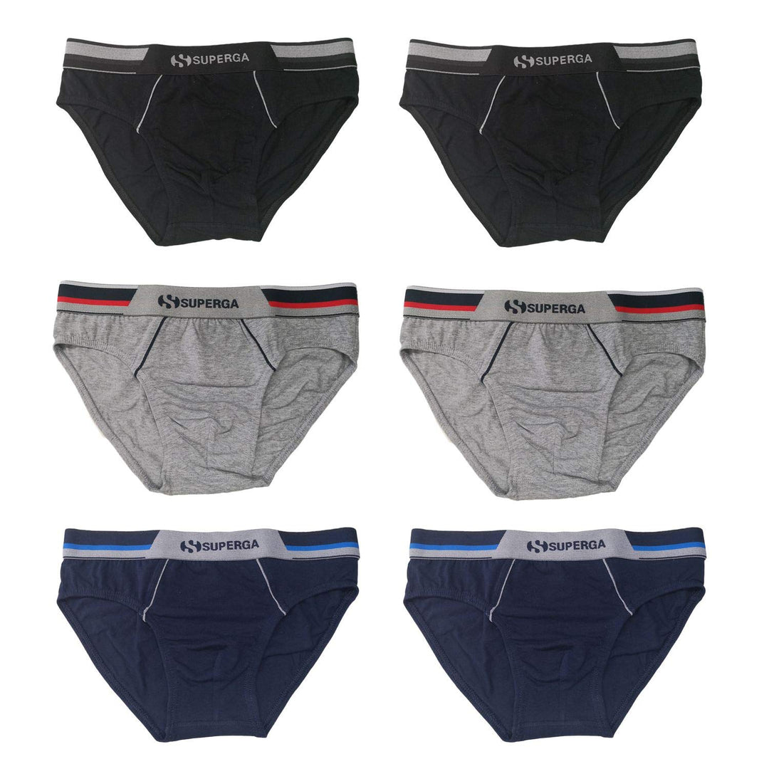 SUPERGA 6 Paia di Slip Uomo in Cotone Elasticizzato Art. 352