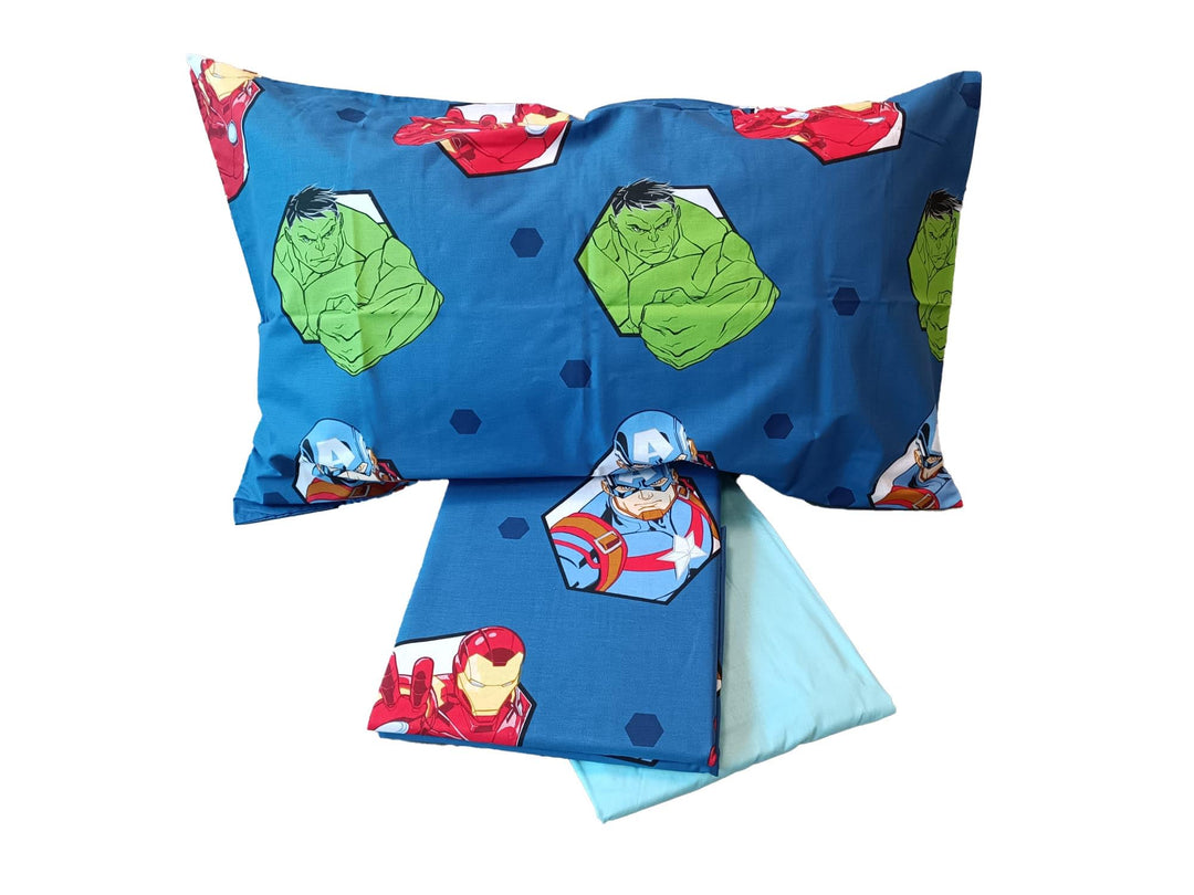 DISNEY-MARVEL Completo Letto, Lenzuolo Sopra, Lenzuolo Con Angoli, Federa. 100% Cotone