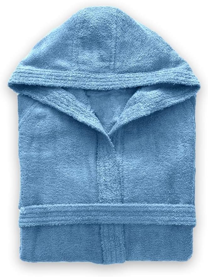 POMPEA Accappatoio Junior Ragazzo/Ragazza con Cappuccio