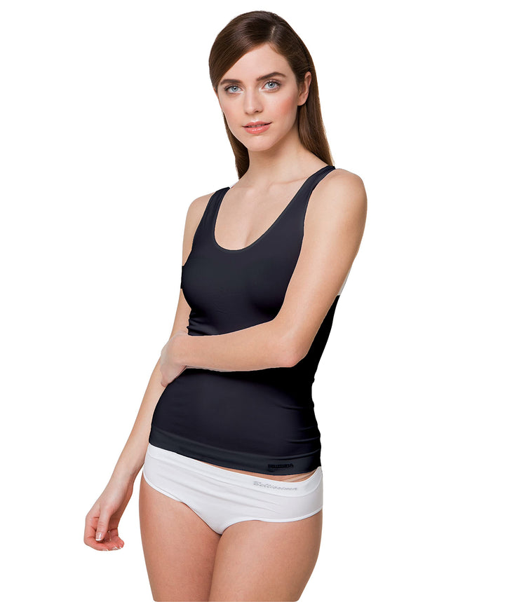 BELLISSIMA 3 Canotte Spalla Larga Donna Seamless Senza Cuciture Art. 053