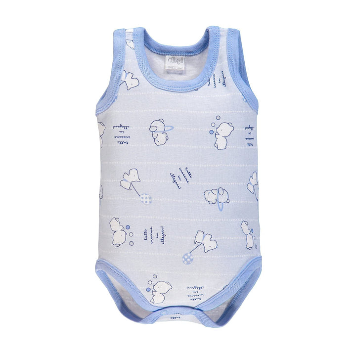 ELLEPI Body Spalla Larga Neonato Senza Maniche 100% Cotone, Confezione 2 Pz - Cassaniti