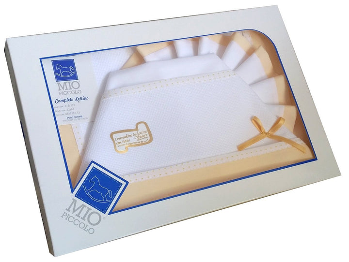 MIO PICCOLO Composè culla/passeggino tela aida da ricamare con piega liscia - Cassaniti