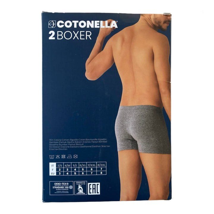 COTONELLA 6 Boxer Uomo Cotone Elasticizzato con Elastico Interno Art. 2397 - Cassaniti