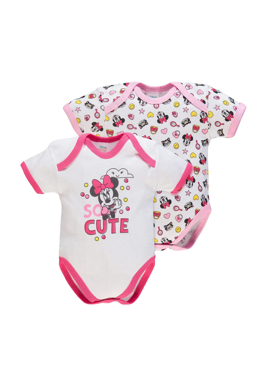 ELLEPI Body Disney Mezza Manica Neonato Cotone Minnie Topolino Confezione 2 Pz - Cassaniti