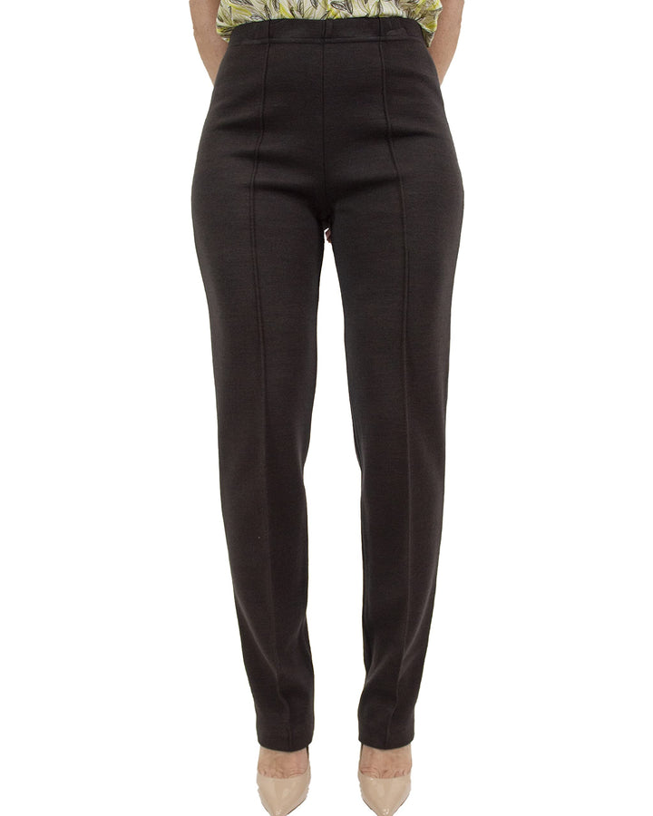 CARLA FERRONI Pantalone Donna in Lana Jersey Elasticizzato Vita Alta Art. 6626