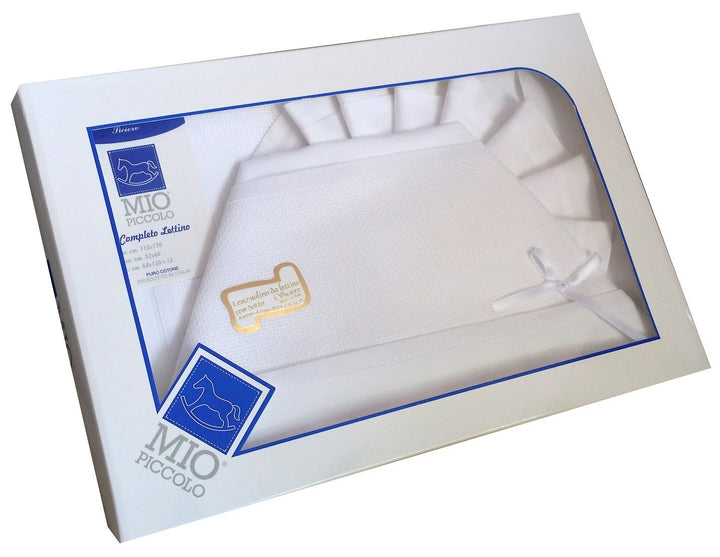 MIO PICCOLO Composè culla/passeggino tela aida da ricamare con piega liscia - Cassaniti