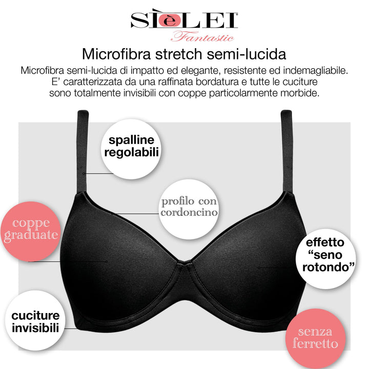 SIèLEI Reggiseno coppe graduate senza ferretto coppa B Art. 1556