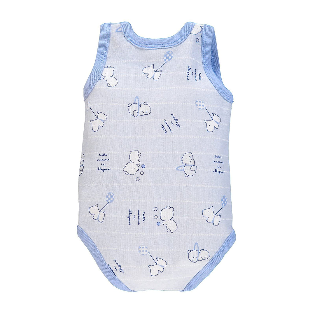 ELLEPI Body Spalla Larga Neonato Senza Maniche 100% Cotone, Confezione 2 Pz - Cassaniti