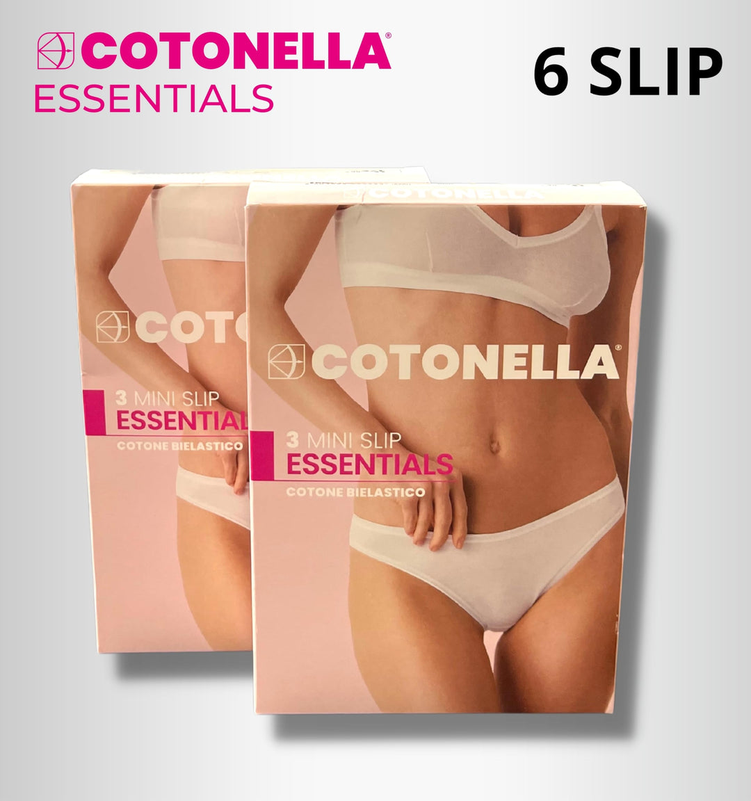 COTONELLA - Slip Donna Cotone Pacco da 3 Mutande Cotone sulla Pelle Art. 3165 - Cassaniti