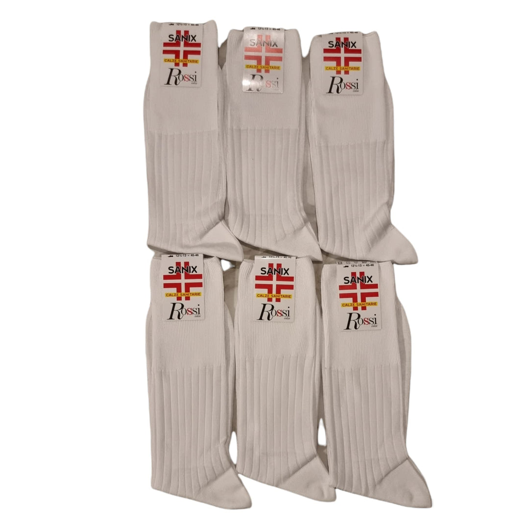 ROSSI 6 Calza uomo lunga sanitaria 100% filo scozia elastico relax art. 200 - Cassaniti