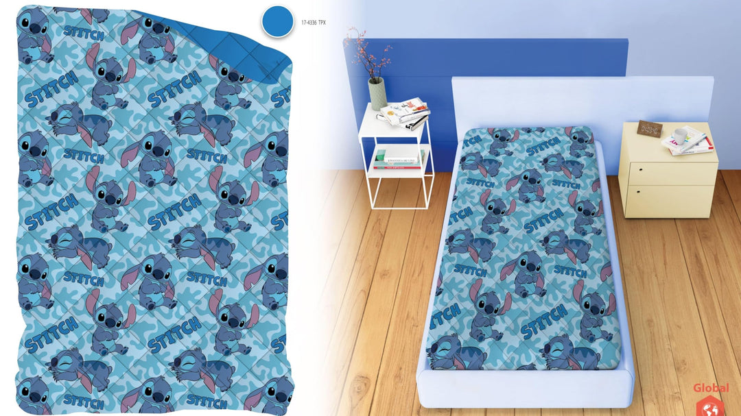 DISNEY-MARVEL Trapuntino una piazza bambino (170x250) STITCH