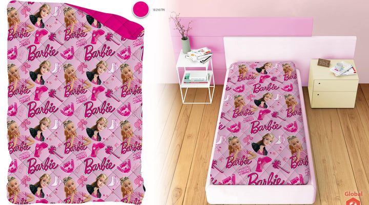 Trapuntino Disney-Marvel una piazza bambina (170x250) BARBIE 2 - Cassaniti