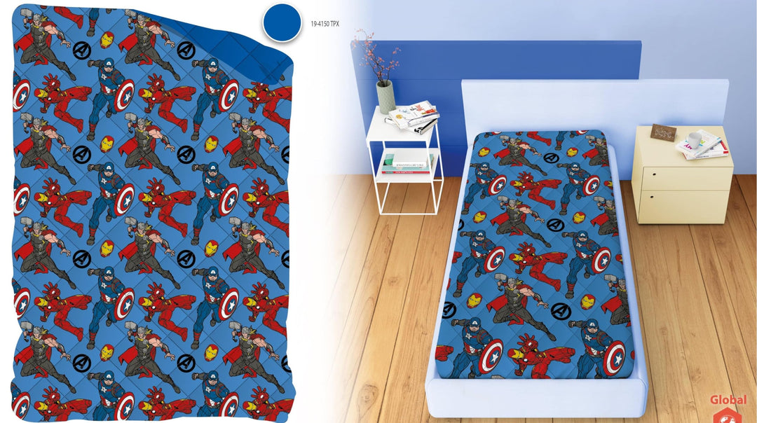 DISNEY-MARVEL Trapuntino una piazza bambino (170x250) AVENGERS