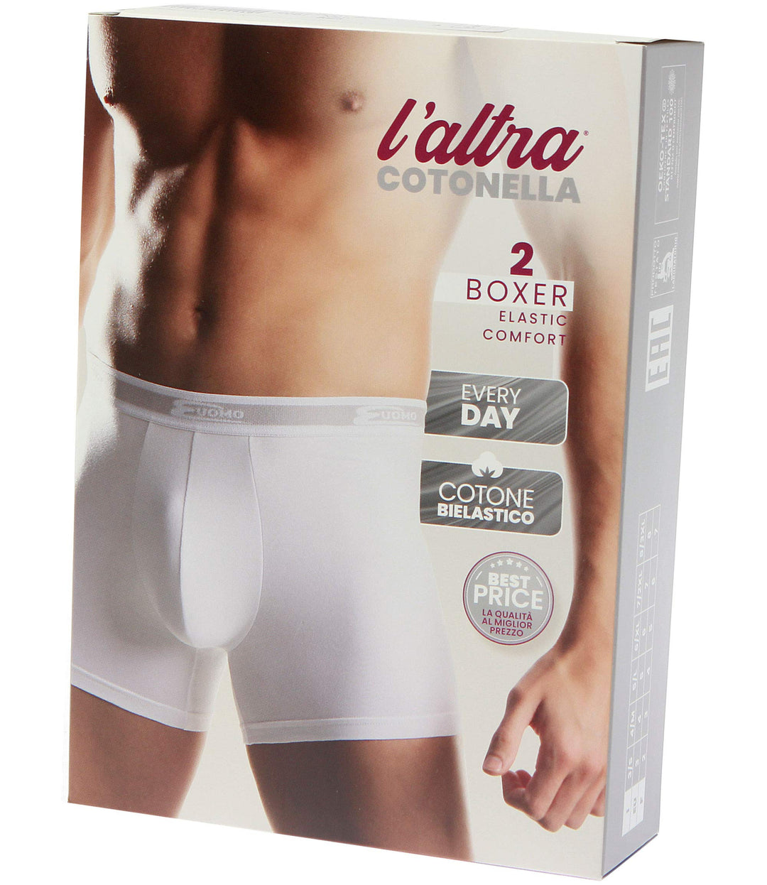 COTONELLA 6 Boxer Uomo Con Elastico Esterno Art. 2384 - Cassaniti