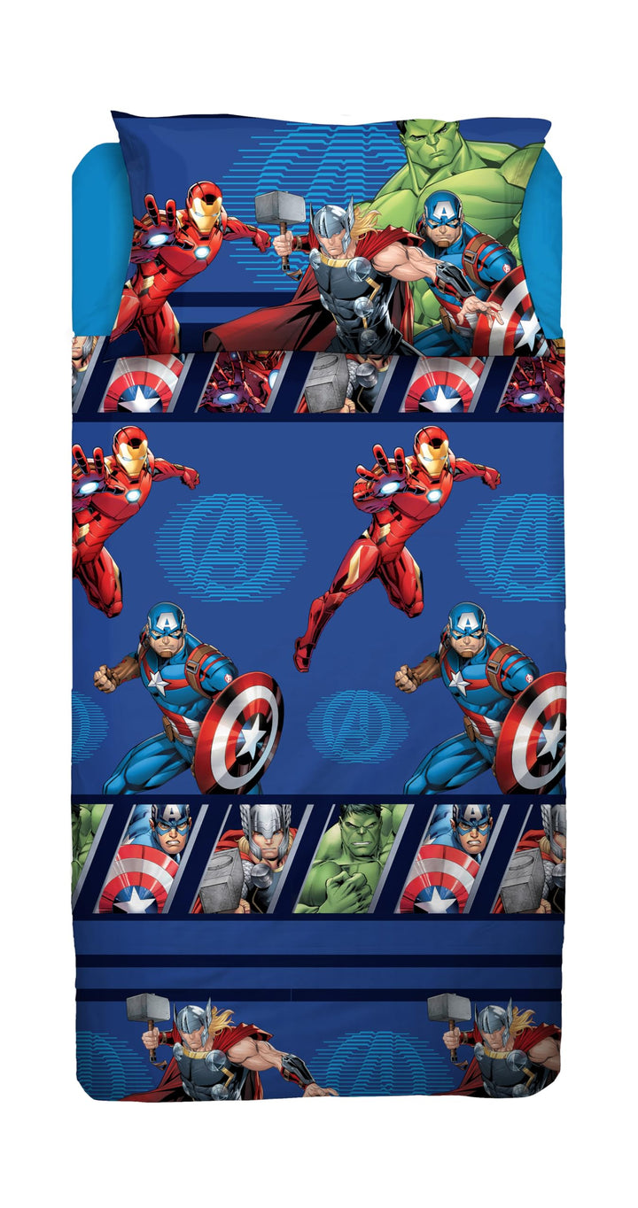 DISNEY-MARVEL Completo Letto Singolo Lenzuolo Sopra Lenzuolo Con Angoli Federa 100% Cotone