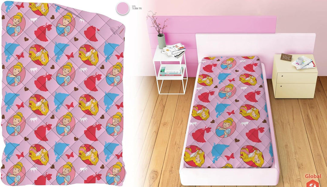 DISNEY-MARVEL Trapuntino una piazza bambina (170x250) PRINCIPESSE