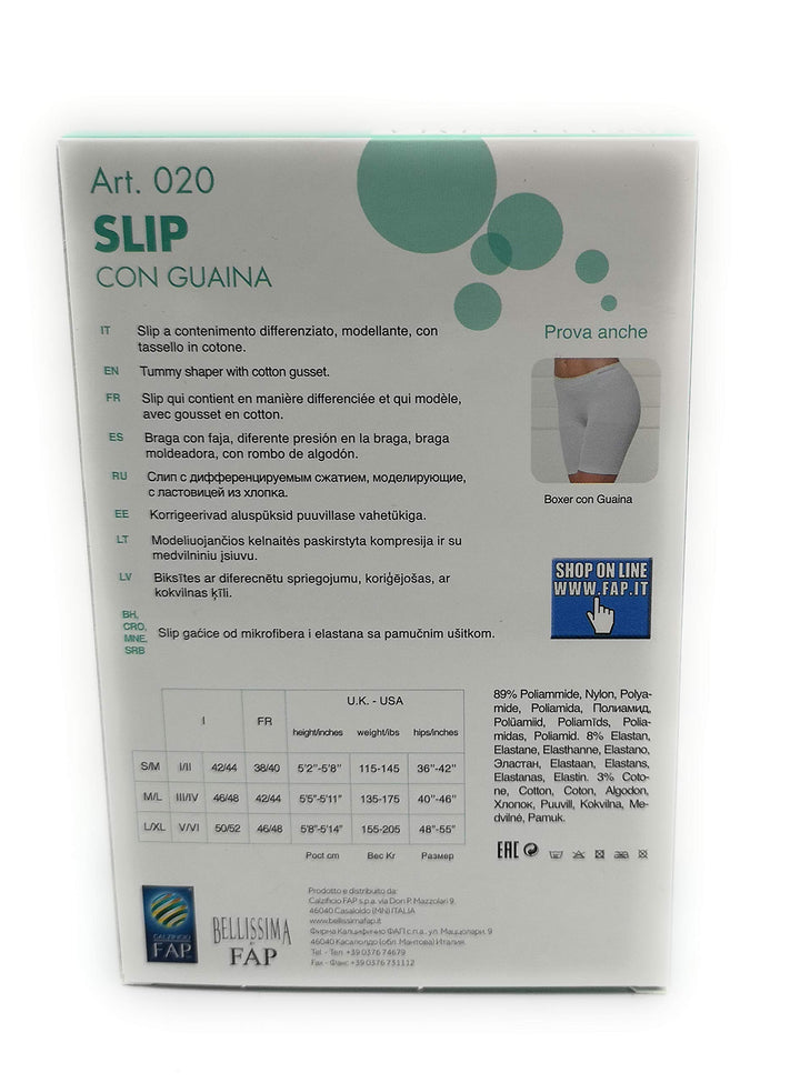 BELLISSIMA 2 Slip con Guaina Seamless Senza Cuciture Art. 020
