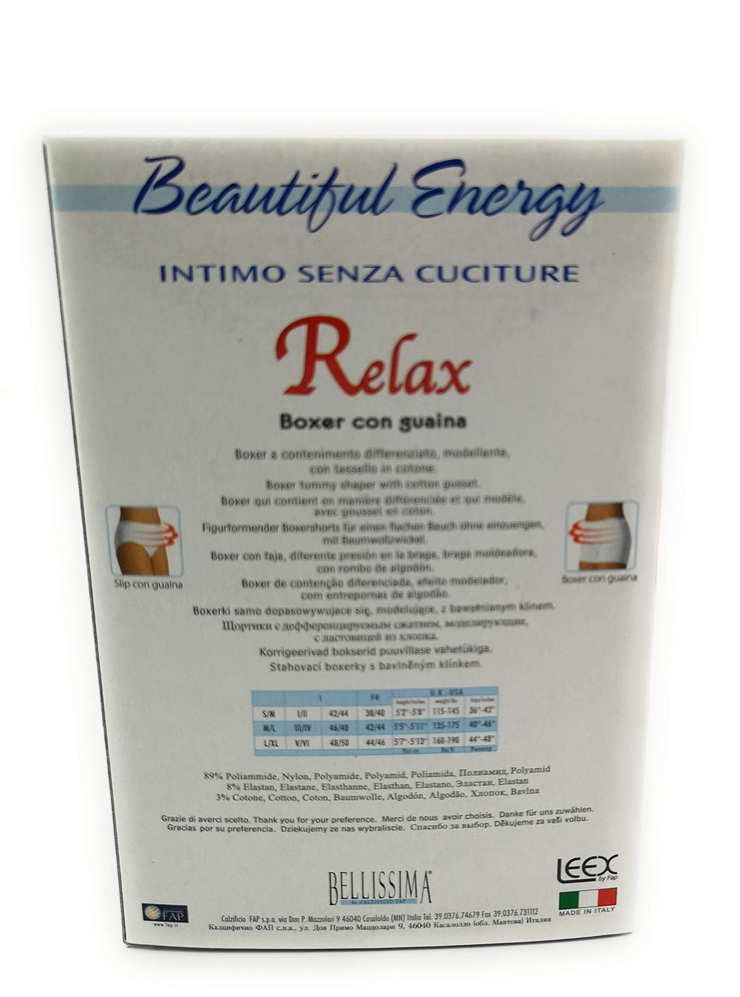 BELLISSIMA 2 Slip con Guaina Seamless Senza Cuciture Art. 020
