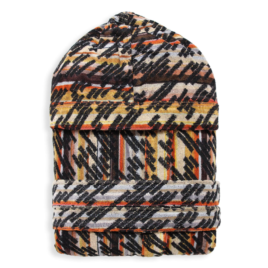 SOMMARUGA Accappatoio unisex in spugna velour cinigliato con cappuccio