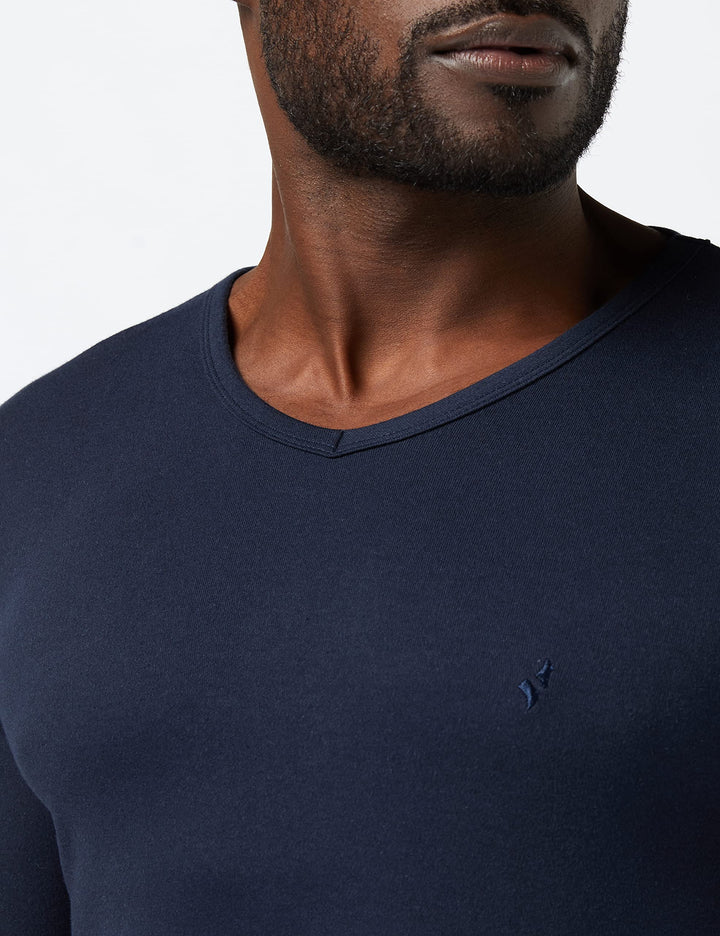 NAVIGARE 3 Maglia uomo intima caldo cotone maniche lunghe scollo a V art. 114 - Cassaniti