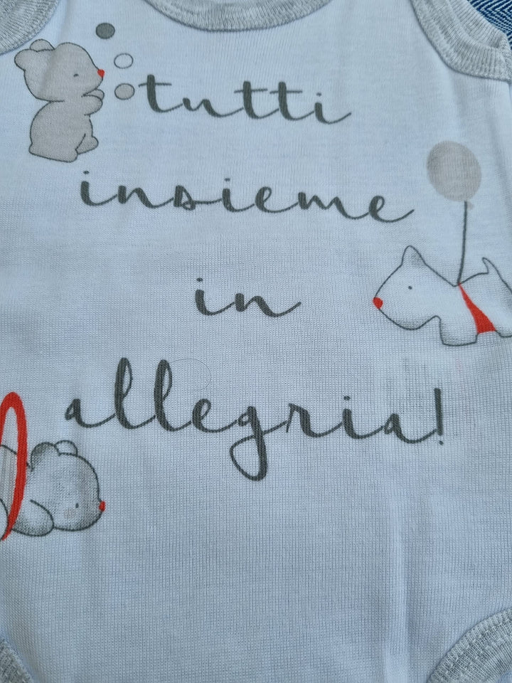 ELLEPI Body Spalla Larga Neonato Senza Maniche 100% Cotone, Confezione 2 Pz - Cassaniti