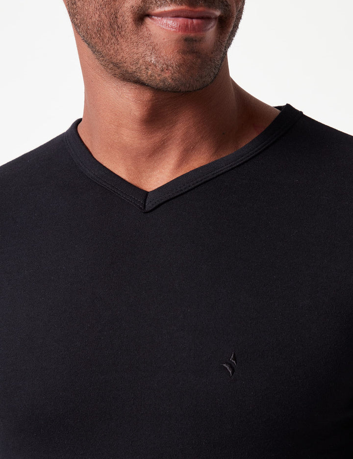 NAVIGARE 3 T-shirt uomo scollo a V caldo cotone art. 112 - Cassaniti