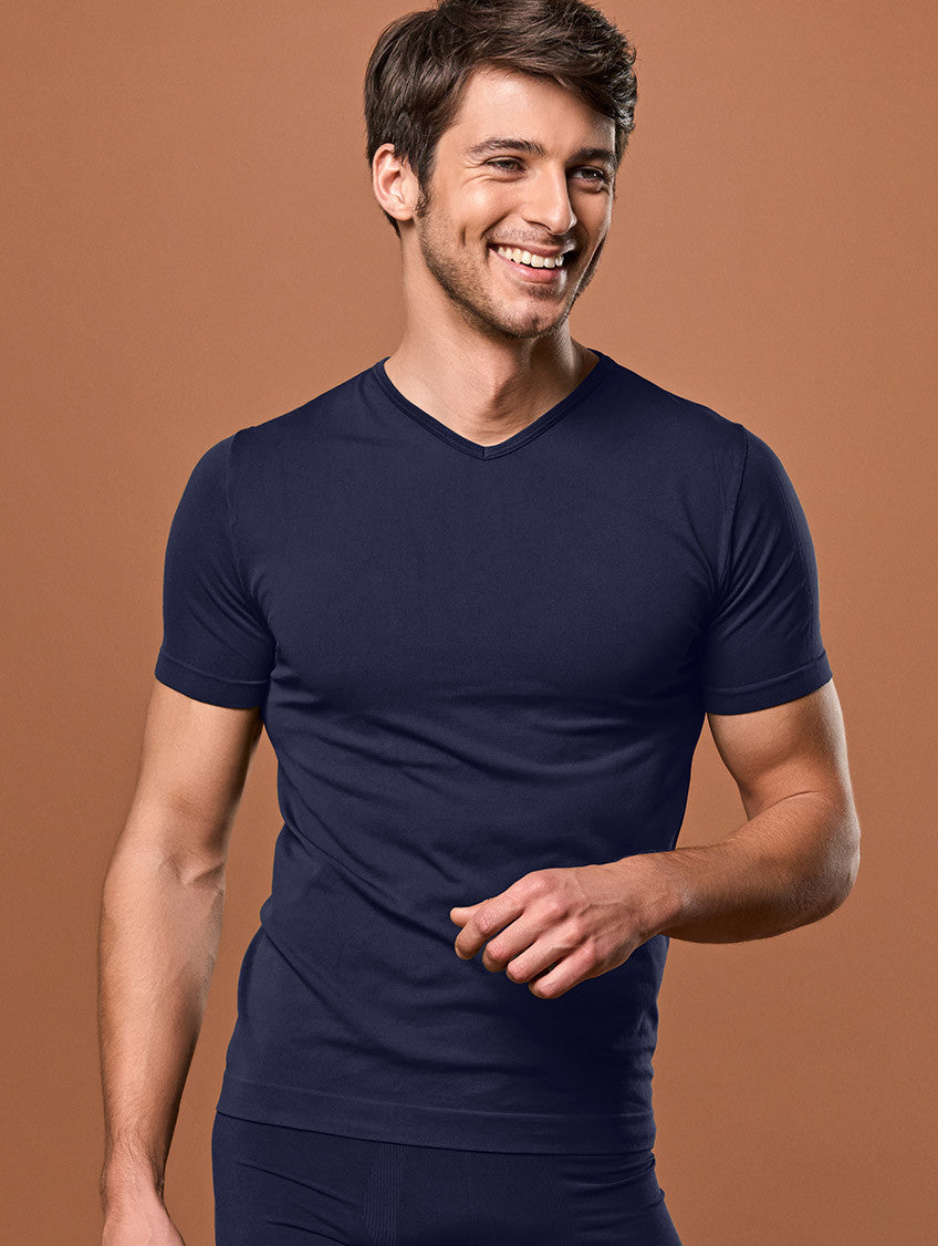 NAVIGARE 3 Maglietta uomo intima scollo a V elasticizzato art. 571 - Cassaniti