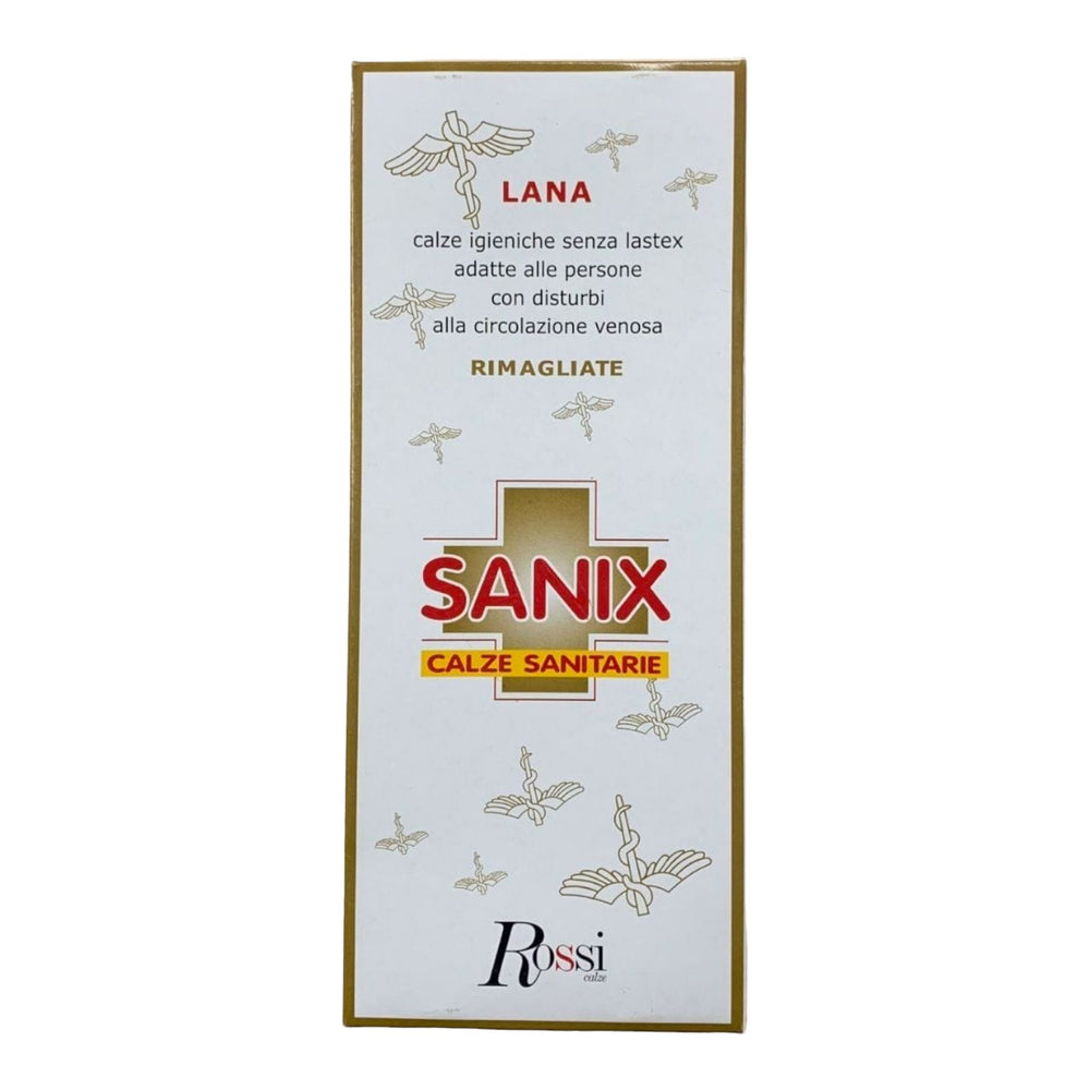 ROSSI 6 Calza Lana uomo lunga sanitaria compressione graduata 100% art. 206 - Cassaniti