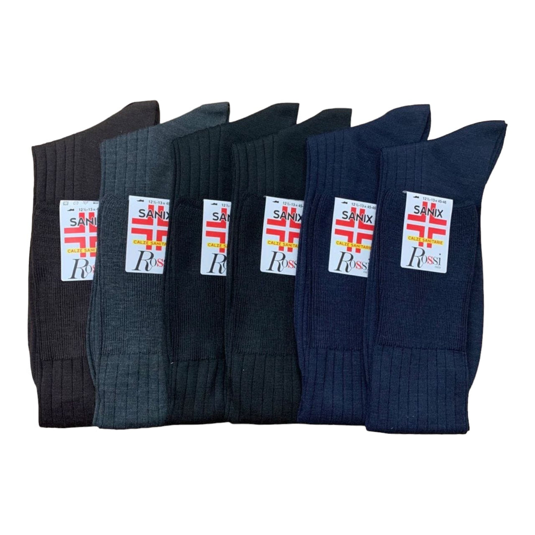 ROSSI 6 Calza uomo corta sanitaria compressione graduata 100% art. 2060 - Cassaniti