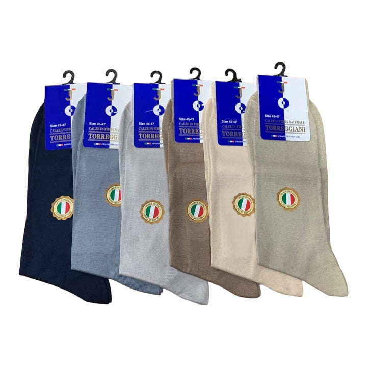 TORREGGIANI 6 Calzini uomo lungo 100% filo scozia art.241 - Cassaniti