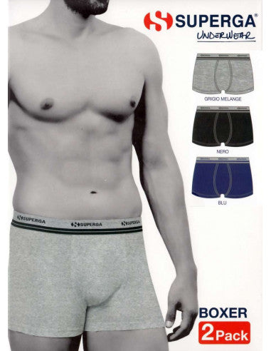 SUPERGA, 6 Paia di Boxer Uomo in Cotone Elasticizzato Art. 457