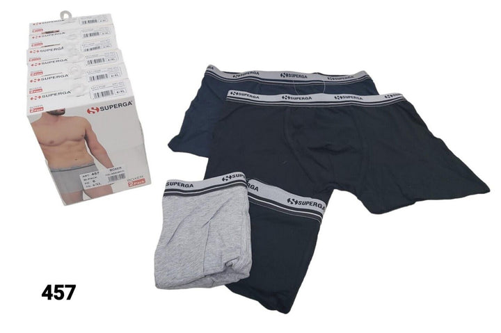 SUPERGA, 6 Paia di Boxer Uomo in Cotone Elasticizzato Art. 457