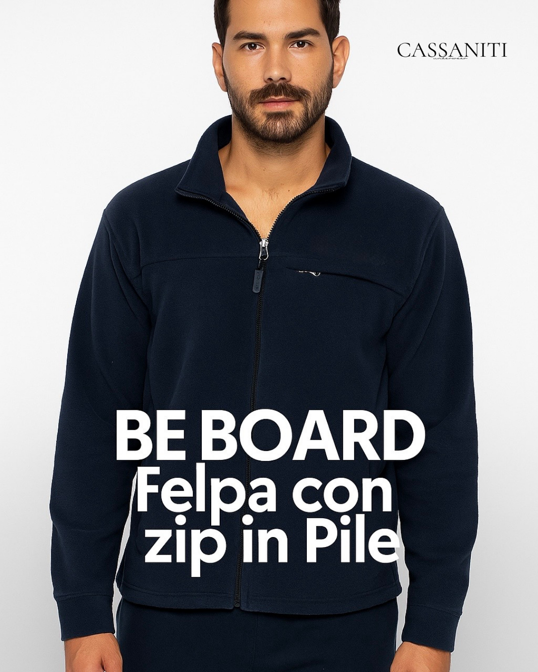 BE BOARD Felpa con zip in Pile Art 9829 CONF