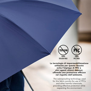 PERLETTI Ombrello Technology Apri e Chiudi Tartan con Manico Curvo Art. 21827