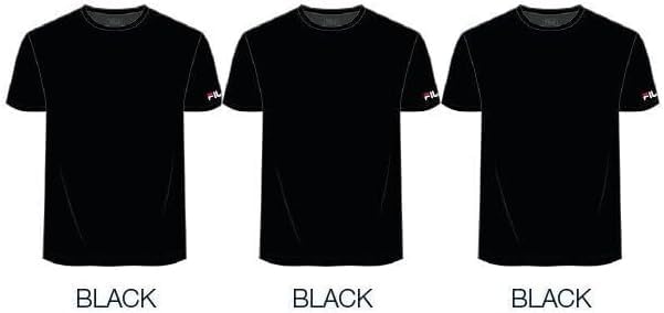 FILA 3 T-Shirt Uomo Maglie Intime Cotone Bielastico Nero e Assortito