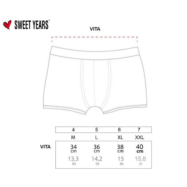 SWEET YEARS Boxer Uomo 6 Pz Cotone Elasticizzato