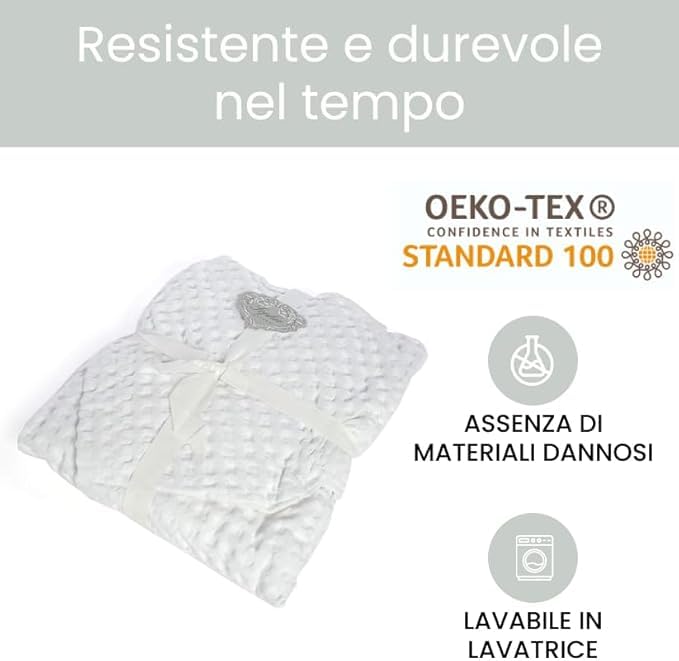 KUWEE Accappatoio nido d'ape in cotone con cintura girovita