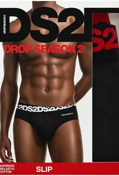DS2 DROP SEASON 2 - Tripack 3 Slip Uomo in Superior Bielastic Cotton - Elastico Logato A