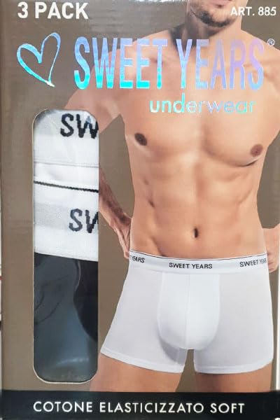 SWEET YEARS Boxer Uomo 6 Pz Cotone Elasticizzato