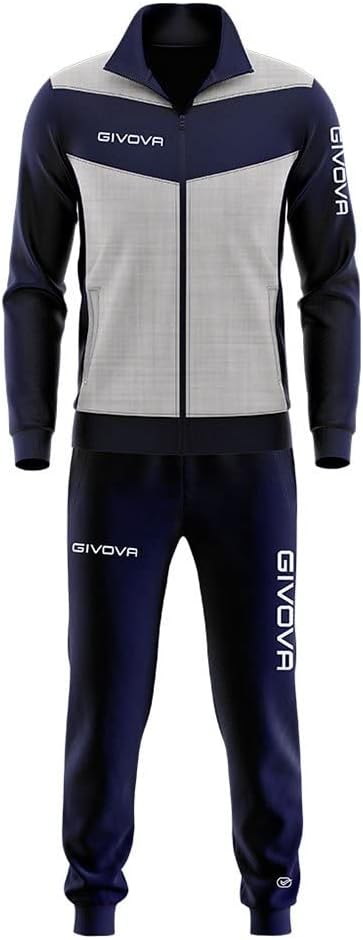 GIVOVA Tuta Visa Unisex in Triacetato – Tuta Sportiva con Zip Intera, Loghi Ricamati