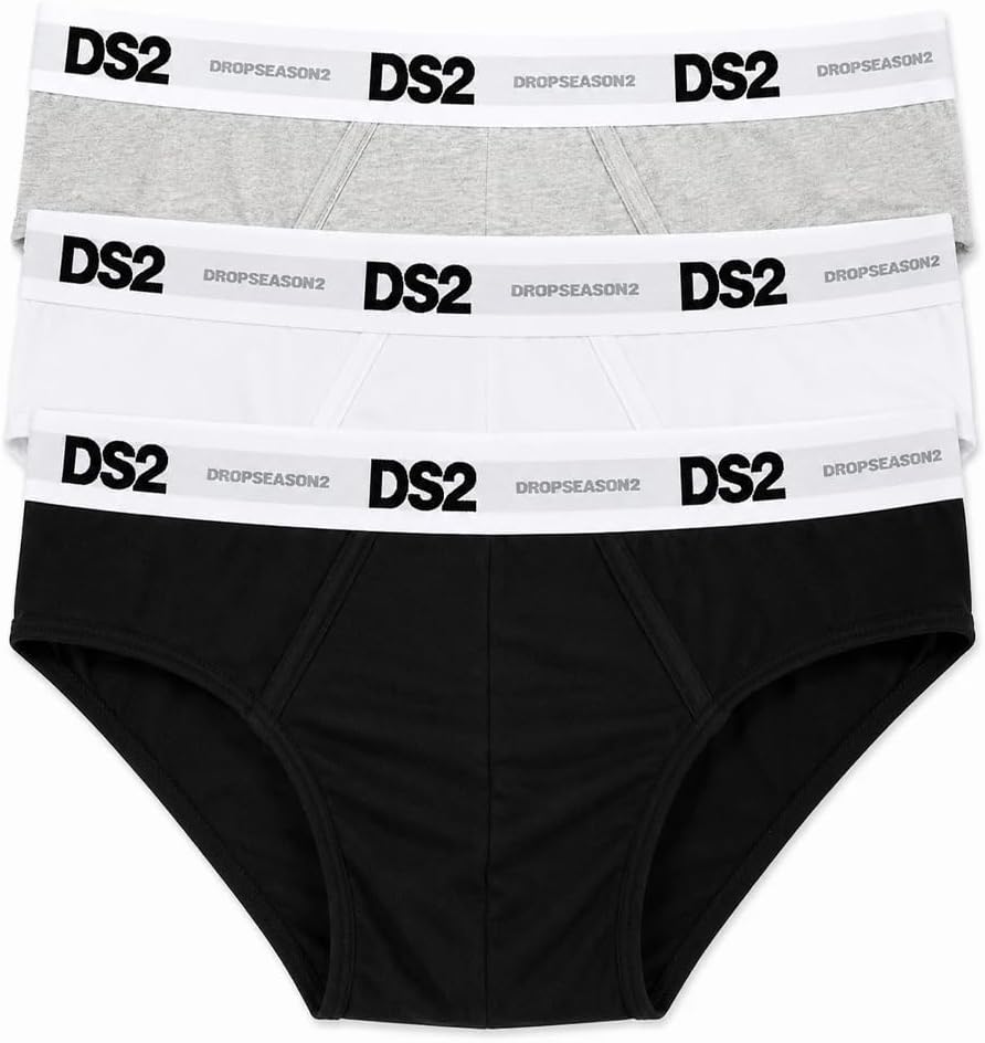 DS2 DROP SEASON 2 - Tripack 3 Slip Uomo in Superior Bielastic Cotton - Elastico Logato D