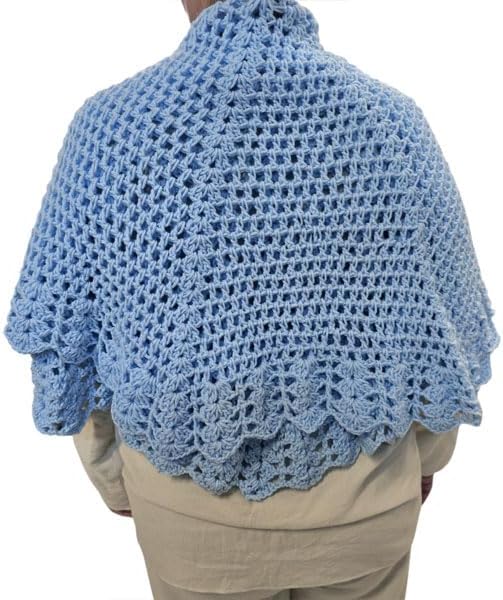 Mantellina Donna Coprispalle Misto Lana Fatta A Mano