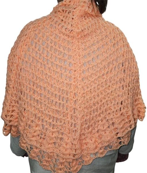 Mantellina Donna Coprispalle Misto Lana Fatta A Mano