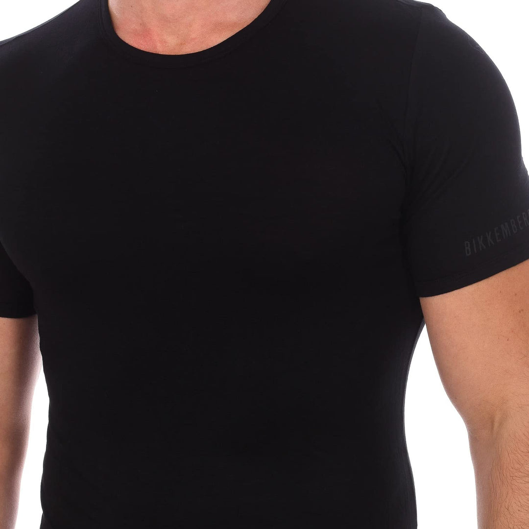 BIKKEMBERGS 3 T-Shirt a Maniche Corte in cotone elasticizzato  da Uomo BKK600