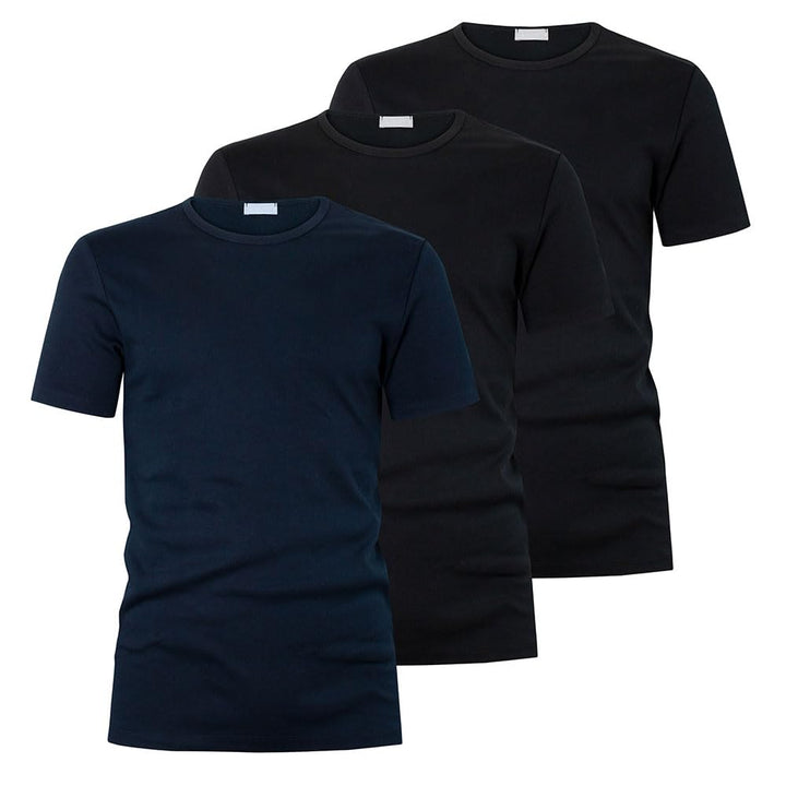 LIABEL T-Shirt Uomo Girocollo 100% Cotone, 4428 Pacco da 3 pz
