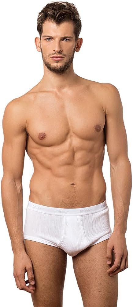FRAGI Slip Uomo 100% Cotone Elasticizzato Confezione 3 Pz Elastico Esterno