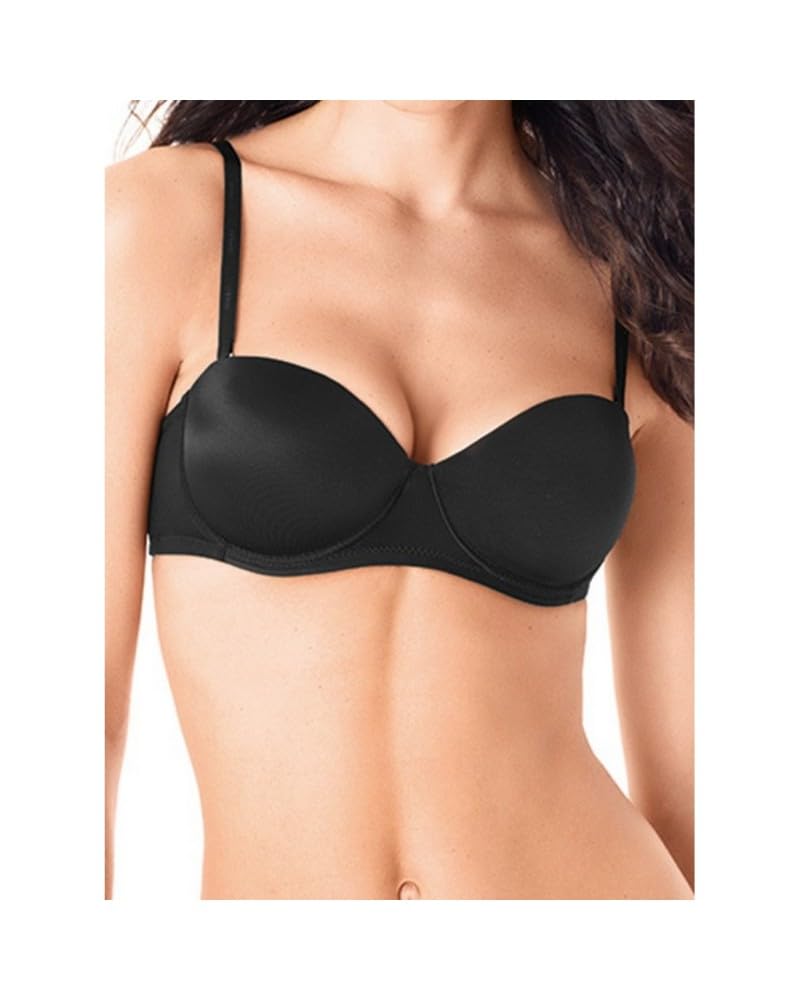 LORMAR Reggiseno Donna A Fascia con Spalline Removibili e Ferretto Art. Pura