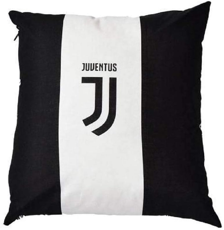 JUVENTUS Cuscino Arredo Ufficiale - Bianco-Nero con Logo (40x40 cm)