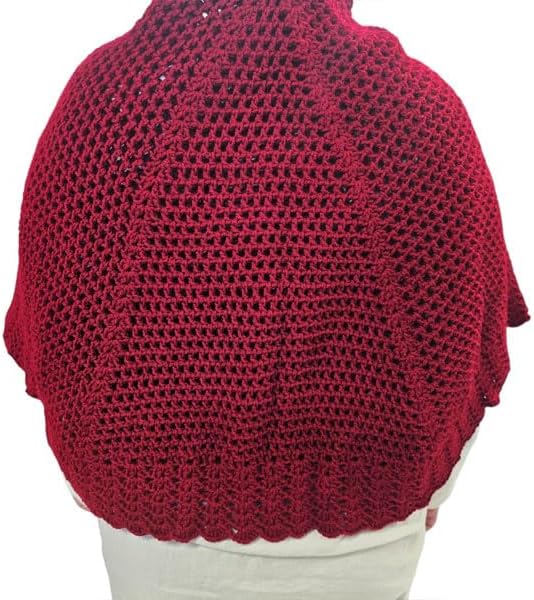 Mantellina Donna Coprispalle Misto Lana Fatta A Mano