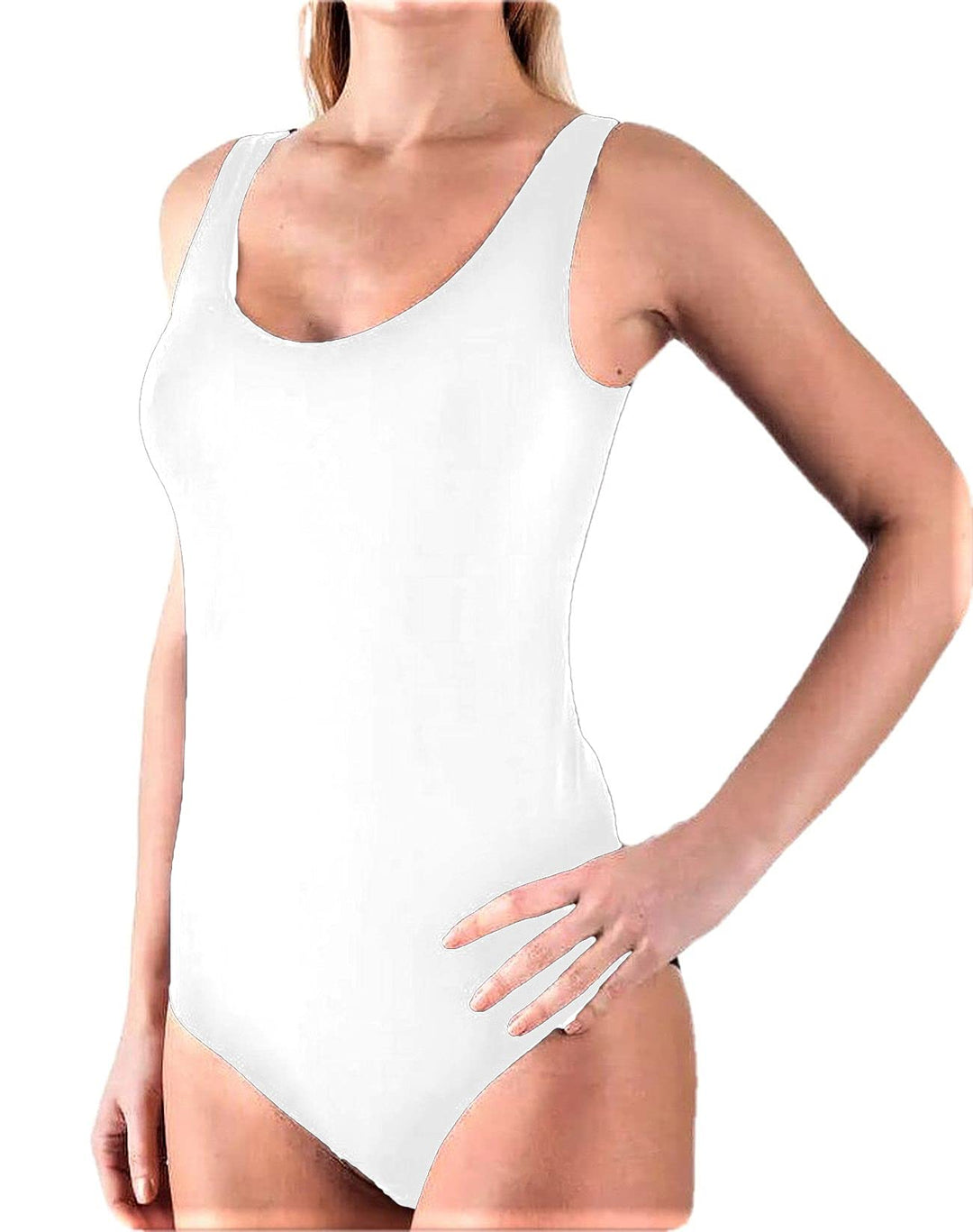 BELLISSIMA Body Canotta Donna in Spalla Larga Elasticizzato Art. 090